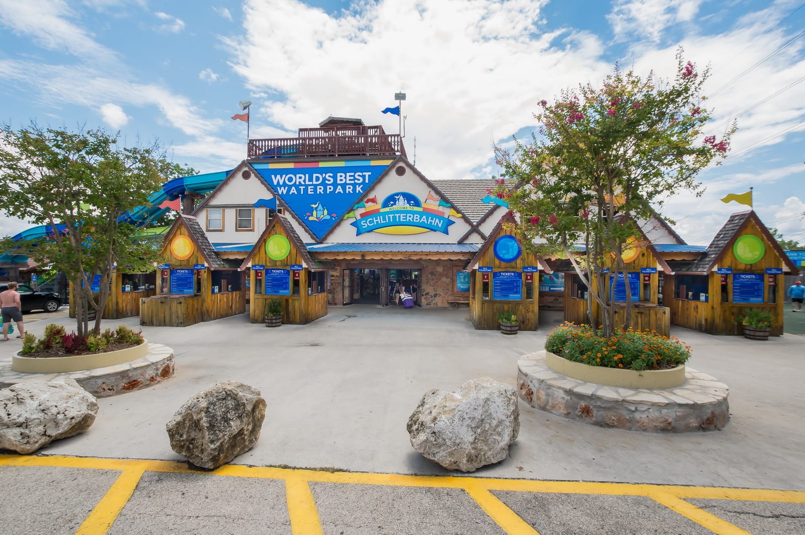 Schlitterbahn waterpark entrance.