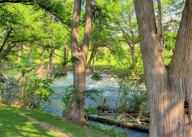 View of Guadalupe River from Waterwheel.