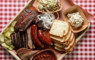 Photo of New Braunfels BBQ on a Table.